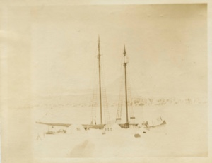 Image of Bowdoin buried in snow and ice